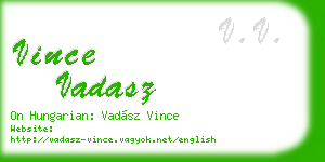 vince vadasz business card