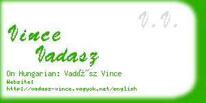 vince vadasz business card